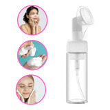 Frasco Espumador Escova De Silicone Limpeza Facial Pump