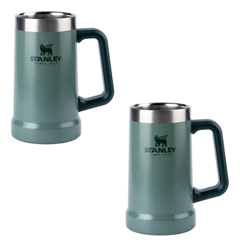 Kit Stanley 2 Canecas Térmicas De Cerveja Em Aço Inox 709ml