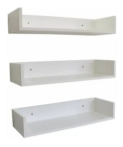 Repisas X3 Estantes Libros Local Cocina 60x10x20cm Muebleds