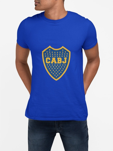 Polera Boca Juniors Futbol Argentina Estampada Algodon