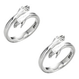 2 Anillos De Abrazo De Tamaño Ajustable For Pareja, Regalo