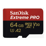 Micro Sd 64 Gb Extreme Pro U3 A2 4k 170 Mb Sandisk Gopro Dji