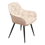 Sillón Individual Lucky Tapizado Pana Color Beige 