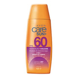 Protetor Solar 2 Em 1 Rosto Corpo Care Sun+ Fps 60 120g Avon