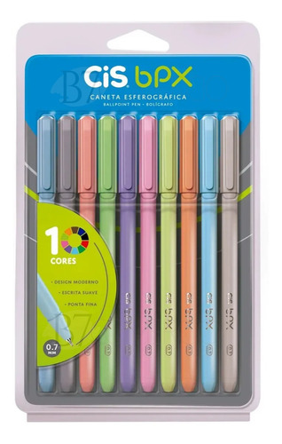 Caneta Bpx - 10 Unidades - Cis Coloridas Cor Da Tinta 10 Cores