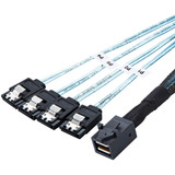 Cable Hd Mini Sas (sff-8643 Host) A 4x Sata 1mt