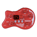 Pedal De Efectos Ammoon Pockrock Port?til, Rojo Guitarra