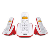 Kit Telefone Ts 3110 Intelbras E 2 Extensão Data Hora Alarme