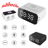 Cargador Inalámbrico Reloj Alarma Bluetooth Altavoz Cargador