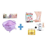 Combo Spa Tina+ Exfoliante+ Removedor Callos + Parches Pies 