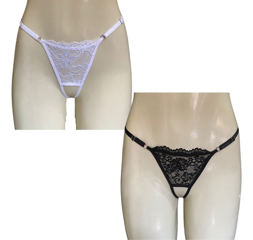 Kit 2 Calcinha Namoradeira Sexy Renda Abertura Lingeriesex