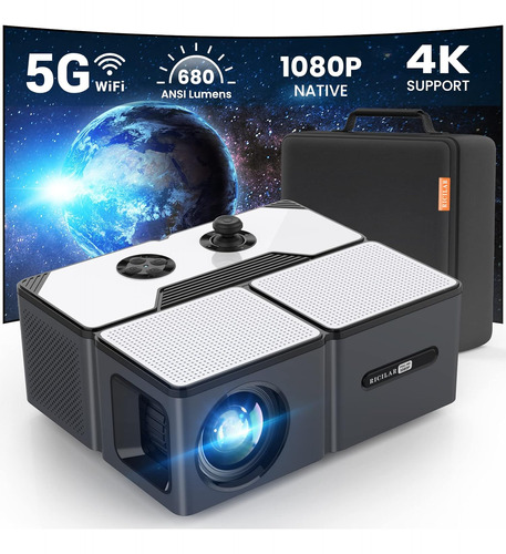 Proyector Con Wifi Y Bluetooth, 5g Mini 4k Compatible Con...