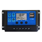 Controlador De Carga Solar 30a Pwm 12v/24v Usb Lcd De Canal