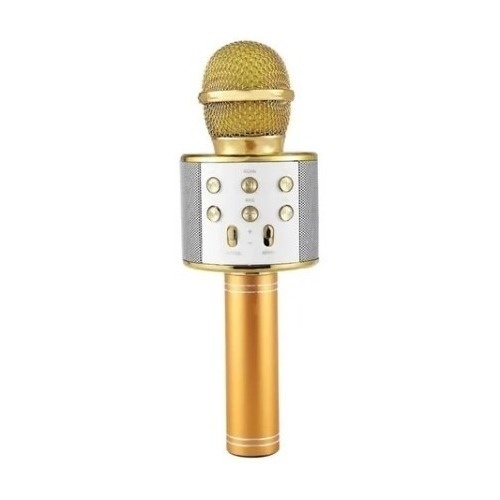 Microfone Tomate Bluetooth Alto Falante Mt-1036 Dourado