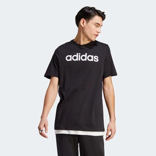 Camiseta Essentials Linear Embroidered Logo - adidas Ic9274