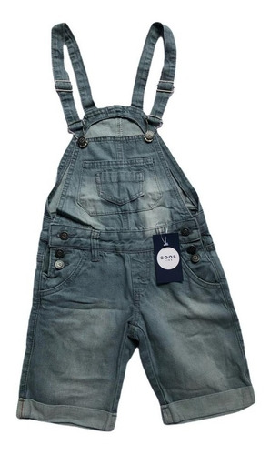 Jardineira Jeans Comprida Infantil Menino 1 2 3 4 6 8 