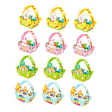 12x Cestas De Pascua Para Niños, Cesta De Huevos De Pascua