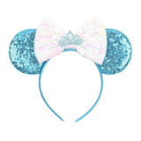 Orejas Corona Princesa Minnie Mouse Mickey Diadema Azul 
