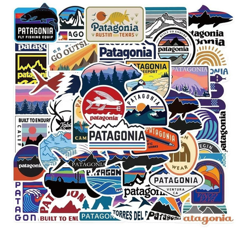 Set 50 Stickers Patagonia Decorativo Skateboard Adhesivos