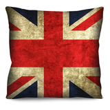 Capa De Almofada Bandeira Inglaterra Envelhecida 50x50cm R1