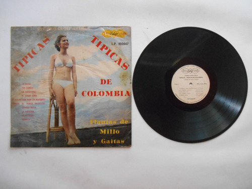 Lp Vinilo Flautas De Millo Y Gaitas Tipicas De Colombia 1960