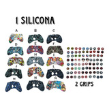 Protector Funda Silicona Control Xbox One Diseños + 2 Grips