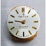 Antigua Máquina Reloj Pulsera Tressa 17 Jewels Swiss Made