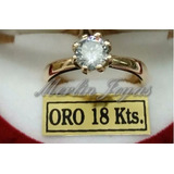 Anillo Cintillo De Compromiso Oro 18k - 3 Grs - M J -