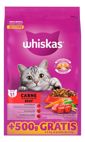 Alimento Whiskas 4.5 Kg Adulto