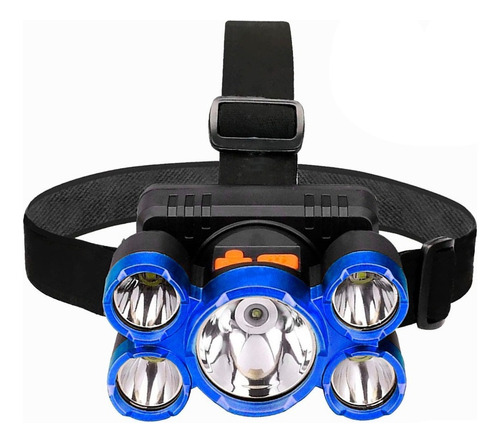 Luz Linterna Bici Minera Recargable 5 Leds Cob Cabeza Vincha