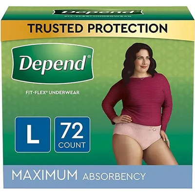 Depend Fit-flex Ropa Interior De Incontinencia Para Mujer L | Envío gratis