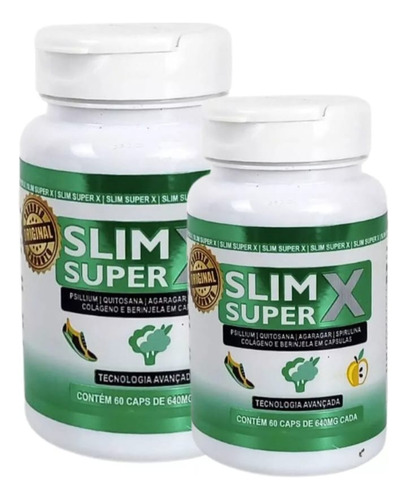 Super Slim X Kit 2 Potes 60 Cápsulas Cada.