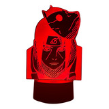 Lampara Led 3d Itachi Uchiha Naruto Base Con Luz 16 Colores