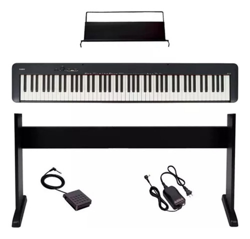 Kit Piano Digital Casio Cdp-s160 88 Teclas + Estante Ep 160