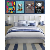 4 Set Pintura De Diamantes Cuadros Decorativos Kaws