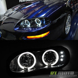 Blk Smoked 1998-2002 Chevy Camaro Led Halo Projector Hea Yyk