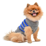 Sweater Tejido. Abrigo Para Mascotas. Azul. Kaspet