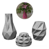 Trio De Vasos Decorativos De Mesa Preto Quartos Cozinha Sala