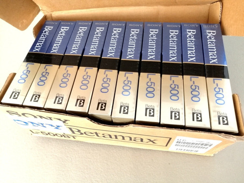 Caja Con 10 Video Casettes Beta Sony L-500 De Los 80s
