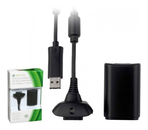 Carregador P Controle Sem Fio Xbox 360 Cabo Usb Play Charge Voltagem De Entrada 110v/220v