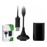 Carregador P Controle Sem Fio Xbox 360 Cabo Usb Play Charge Voltagem De Entrada 110v/220v