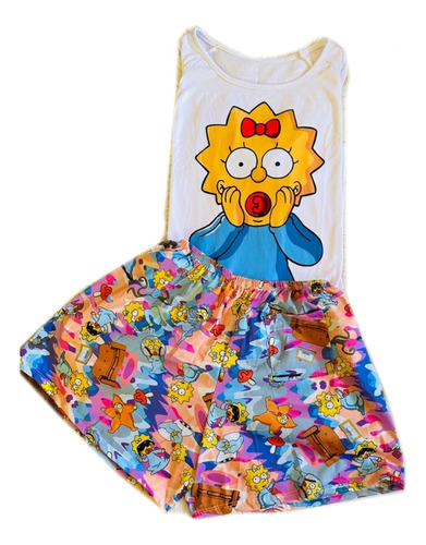 Pijamas Animados Corto Remera Y Short Cod Magg