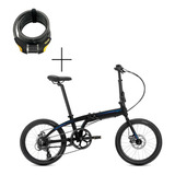 Bicicleta Plegable Tern B8 Negro Básica + Candado 8064 Glo