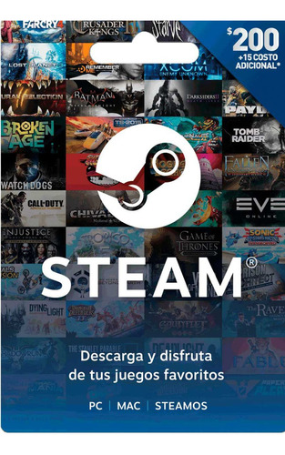 Tarjeta De Steam 