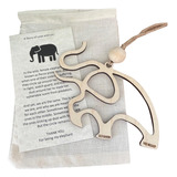 Adorno De Madera Con Forma De Elefante De Amistad, Con Tarje