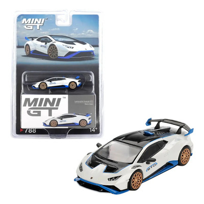 Mini GT Lamborghini Huracan STO 1:64 Blanco Coleccionable Metal | Envío gratis