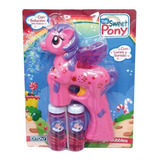 Burbujero Sweet Pony Unicornio Luz Son Ditoys Sharif Express Color Rosa