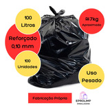 Saco De Lixo 100l Preto Reforçado Gram. 0,10 7kg C/100 Unid