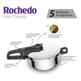 Panela De Pressão Inox Trendy 4l Fechamento Externo Rochedo