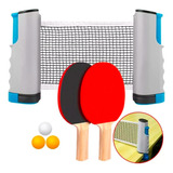  Juego De Ping Pong Set Portatil Con Red Retractil 3 Pelotas